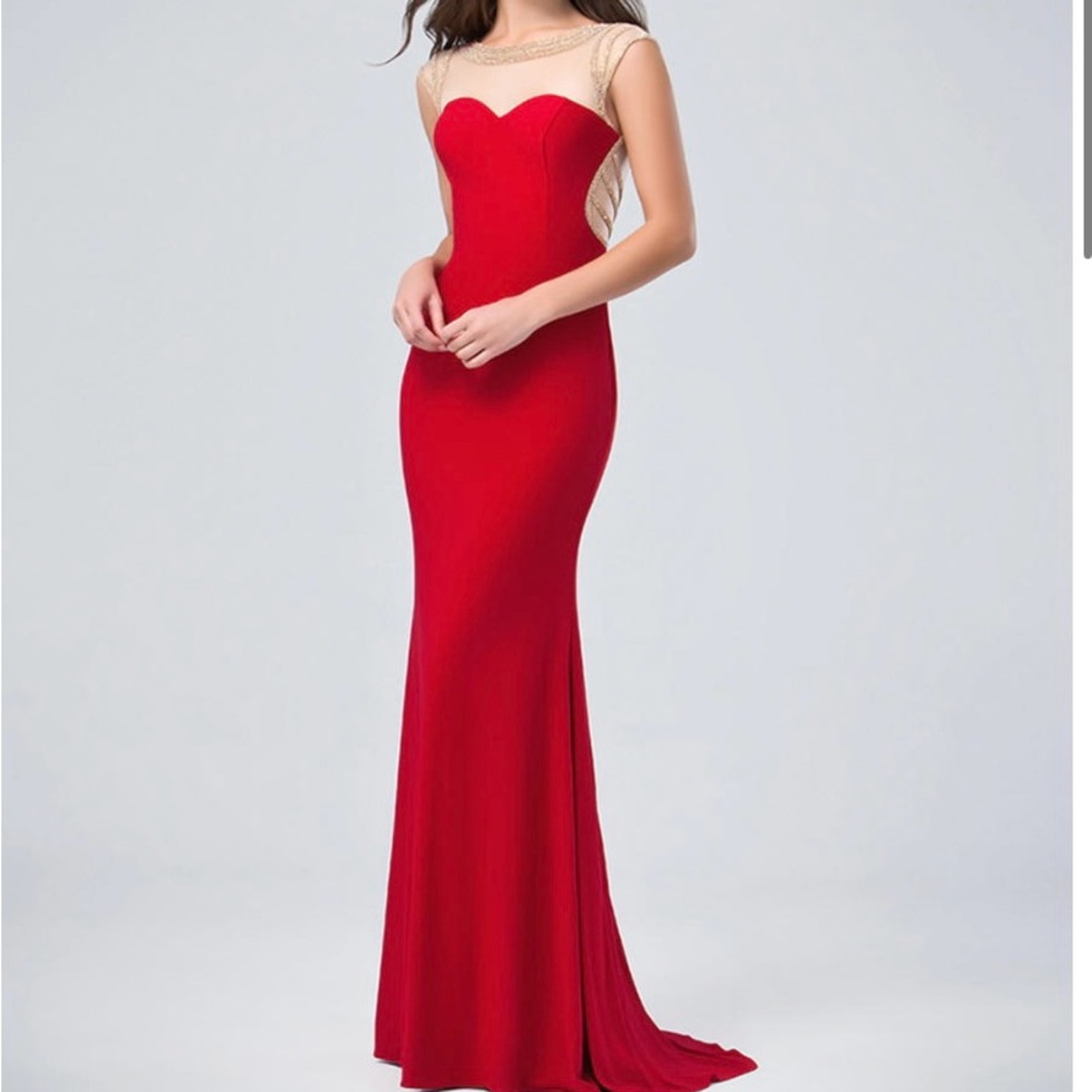 Elegant Red Evening Gown